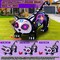 5 Ft Day of The Dead Halloween Inflatables Skeleton Black Cat with Sugar Skull